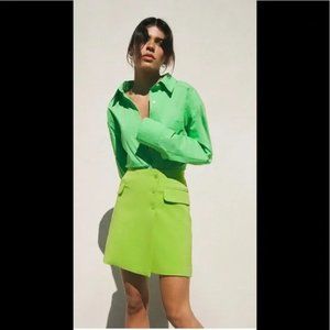 ZARA MINI SKIRT WITH POCKETS GREEN 2403/707 SMALL